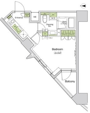 ザ・パークハビオ中野富士見町ガーデン 207 間取り図