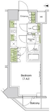 ザ・パークハビオ中野富士見町ガーデン 208 間取り図