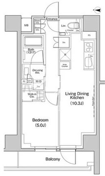 ザ・パークハビオ中野富士見町ガーデン 210 間取り図