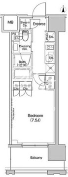 ザ・パークハビオ上北沢 705 間取り図