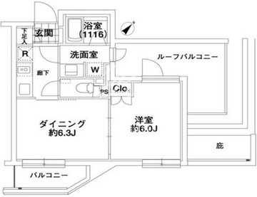 エルスタンザ代々木 401 間取り図