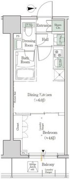 ワンルーフレジデンス新御徒町 303 間取り図