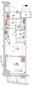 ハーモニーレジデンス神楽坂ヒルズセカンド 204 間取り図