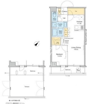 プラウドフラット墨田曳舟ディアージュ 105 間取り図