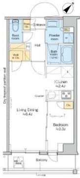 プラウドフラット墨田曳舟ディアージュ 408 間取り図