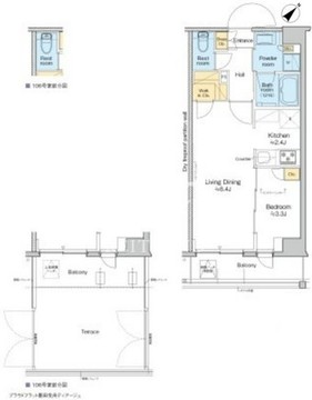 プラウドフラット墨田曳舟ディアージュ 106 間取り図