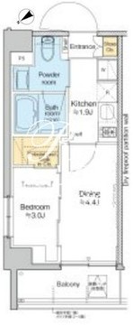 プラウドフラット墨田曳舟ディアージュ 401 間取り図