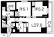 プレール・ドゥーク南千住 1303 間取り図
