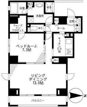 レジディア九段下 1007 間取り図