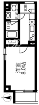 アリカ錦糸町プレッソ 501 間取り図