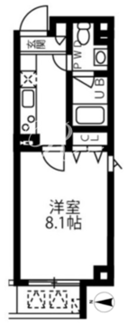 アリカ錦糸町プレッソ 302 間取り図