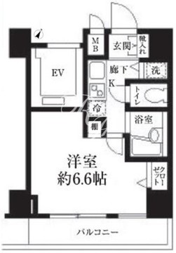 HF東日本橋レジデンス 208 間取り図