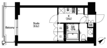 エスティメゾン武蔵小山2 106 間取り図