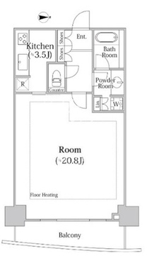 河田町ガーデン C-3405 間取り図