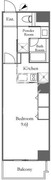 六本木ビュータワー 1708 間取り図