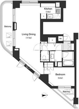 プライムアーバン麻布霞町 7001 間取り図