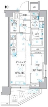 クオリタス田端 401 間取り図