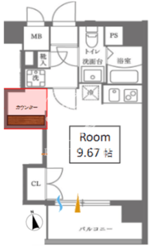 プラティーク日本橋水天宮 301 間取り図