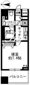 レジディア四谷三丁目 803 間取り図