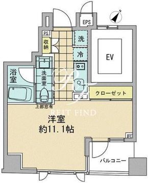 アズ日本橋人形町 405 間取り図