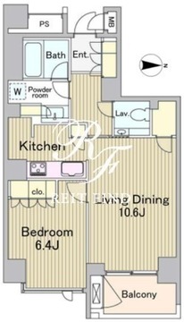 ラフォンテ麻布十番 402 間取り図