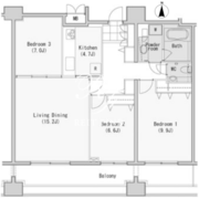レジディア西麻布 1003 間取り図