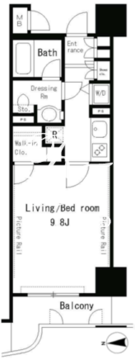 パークアクシス四谷ステージ 510 間取り図