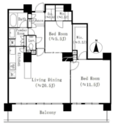 リバーポイントタワー 2405 間取り図