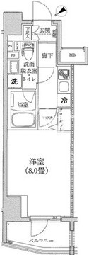 ティモーネ上野の森ノルド 402 間取り図