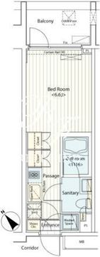 カスタリア大塚 305 間取り図