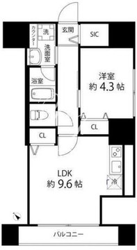 ティーズガーデン東陽町 102 間取り図