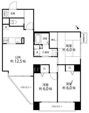 ティーズガーデン東陽町 803 間取り図