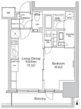 ザ・パークハビオ亀戸 304 間取り図