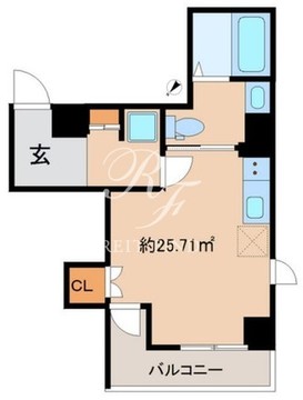 プラティーク月島 401 間取り図