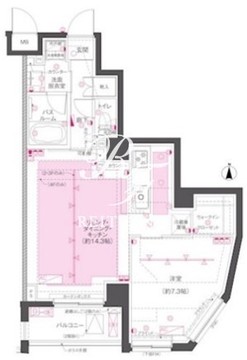 ズーム渋谷笹塚セカンド 409 間取り図