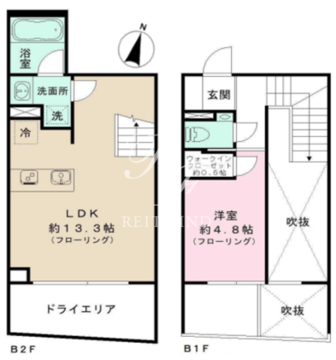 イプセ代々木上原DLX 102 間取り図