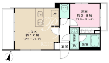 イプセ代々木上原DLX 201 間取り図