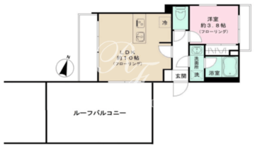 イプセ代々木上原DLX 401 間取り図