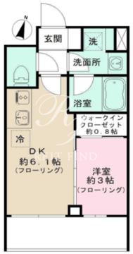 イプセ代々木上原DLX 204 間取り図