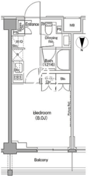 ザ・パークハビオ三軒茶屋テラス 408 間取り図