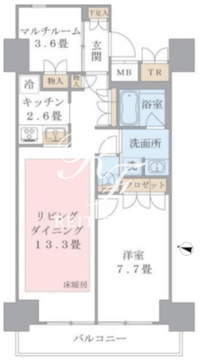 ブリリアイスト東雲キャナルコート 913 間取り図