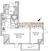 ラドゥセール巣鴨 809 間取り図