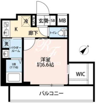 プレール・ドゥーク門前仲町3 303 間取り図