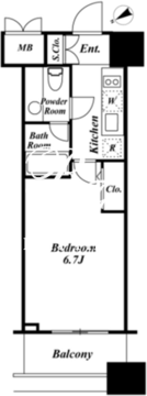 KDXレジデンス戸越 402 間取り図