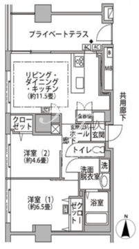 東雲キャナルコートCODAN 19-1304 間取り図