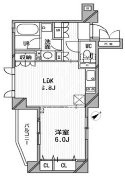 クリオ渋谷ラ・モード 505 間取り図