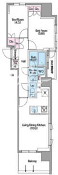 コンフォリア東新宿ステーションフロント 411 間取り図