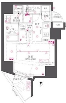 ズーム渋谷笹塚セカンド 601 間取り図