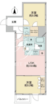 ドゥーエ日暮里 804 間取り図