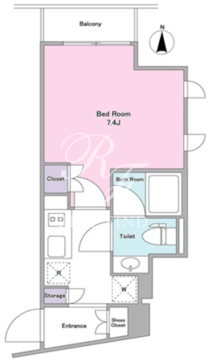 ラベイユ麻布十番 506 間取り図